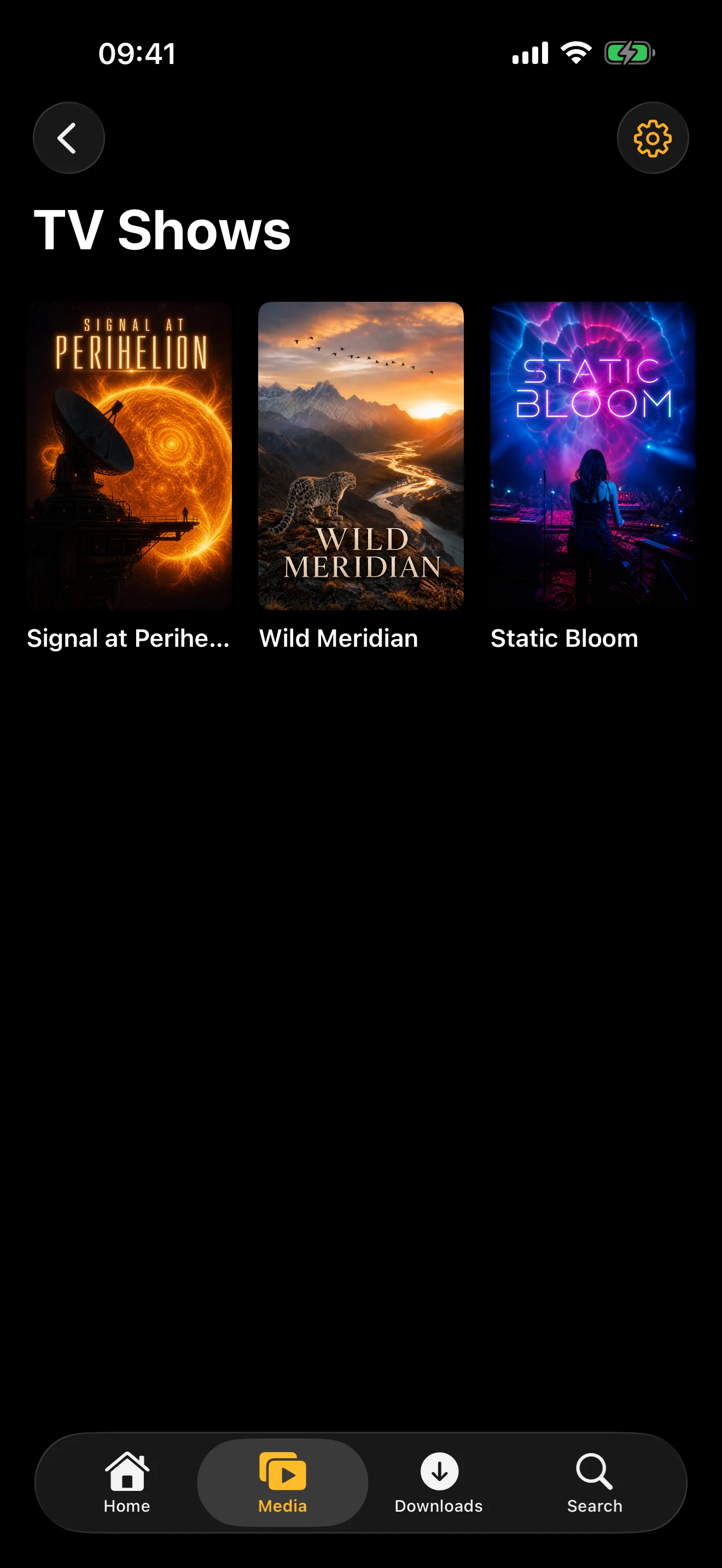 Cue television library on iPhone